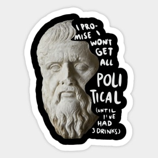 Plato Socrates Philosophy Quote Philosopher Greek Statue Vaporwave Sticker